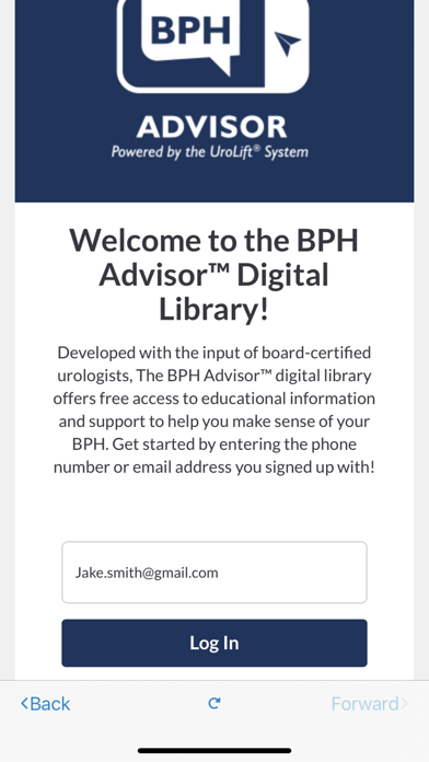 BPH Advisor Screenshot