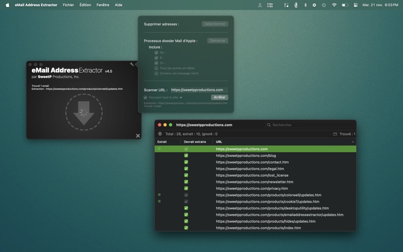 Screenshot #3 pour eMail Address Extractor
