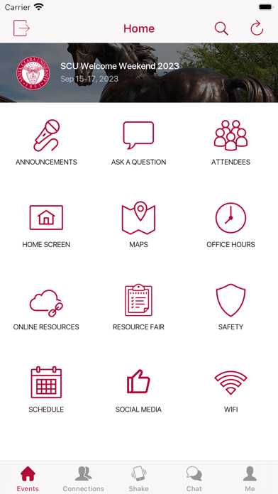 SCU New Student Experience Screenshot