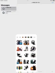 Halloween Black Cats Stickers ipad bilder 1
