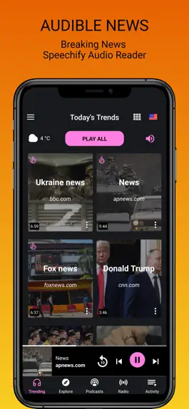 Game screenshot Newsly: Audible News. Podcasts hack
