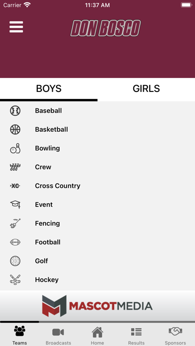 Don Bosco Prep Athletics Screenshot