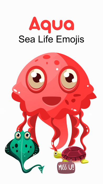 Aqua Sea Life EMojis Screenshot
