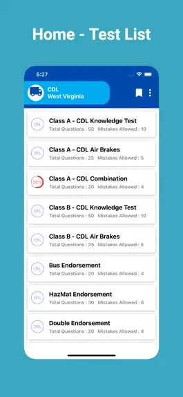 Game screenshot WV CDL Prep Test mod apk