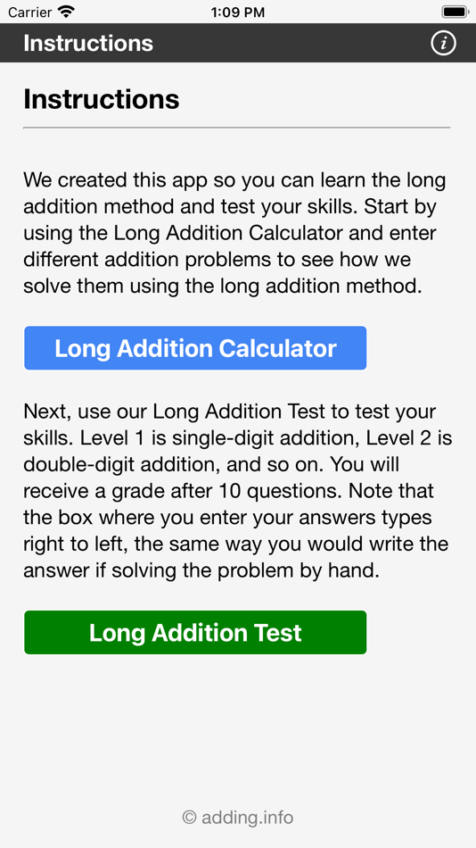 #5. Long Addition (iOS) Podle: H Valeur