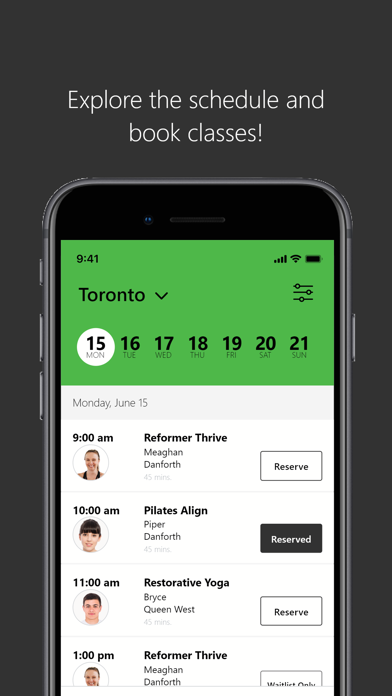 Motiv Pilates App Screenshot