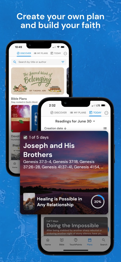 Holy Bible King James + Audio - Users can create a personalized faith journey with customizable Bible plans and track their progress through engaging devotionals.