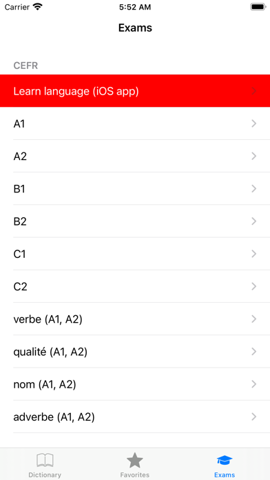 French Pro: dictionary & exams Screenshot