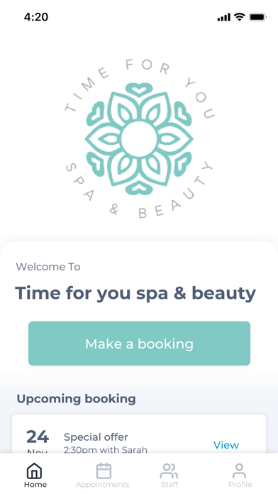 Time for you spa & beauty Screenshot