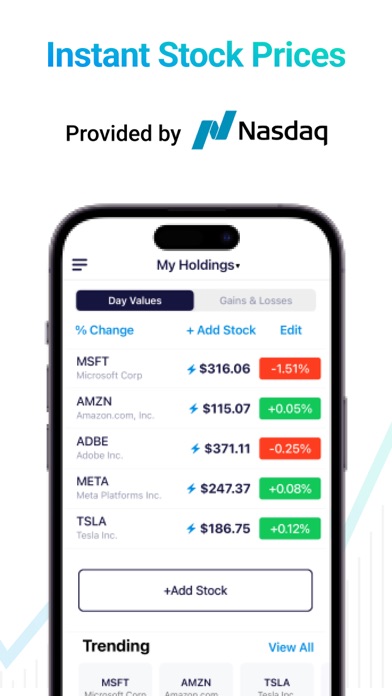 Stocks+ app Screenshot