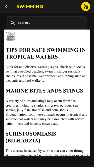 The Travel Clinic App Screenshot