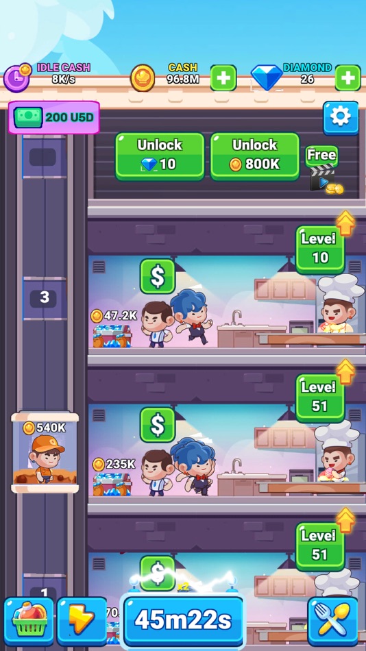 #4. Idle Canteen Tycoon: Idle Food (iOS) Av: Aziza Rahman
