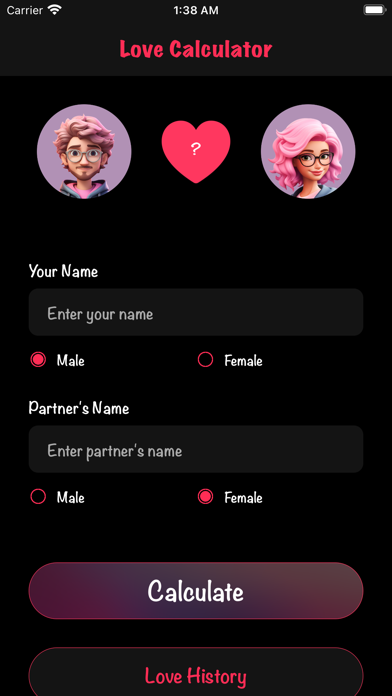 Love Calculator - LoveBirds Screenshot