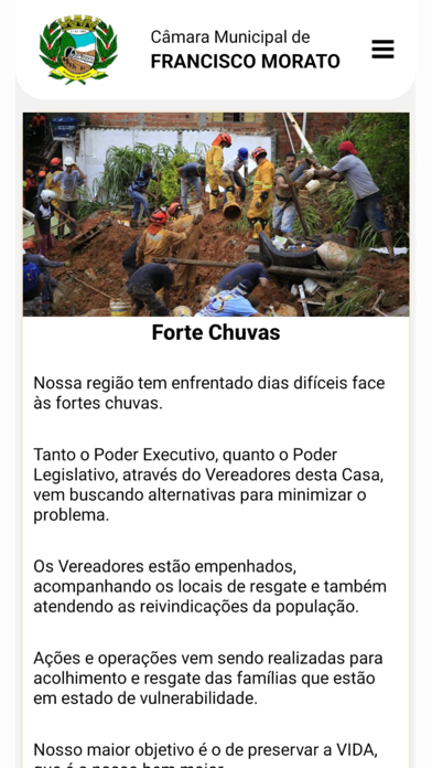 Câmara Francisco Morato app screenshot