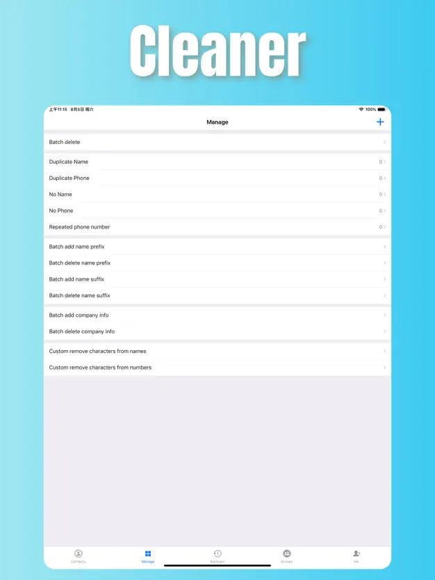App screenshot for Contacts Pro - Backup&Restore