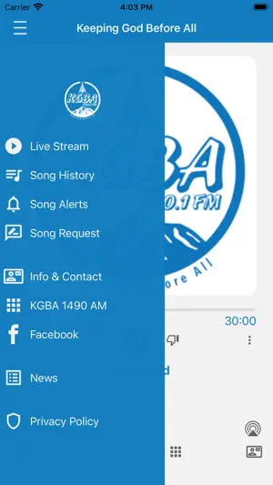 KGBA 100.1 FM Christian Radio screenshot 2