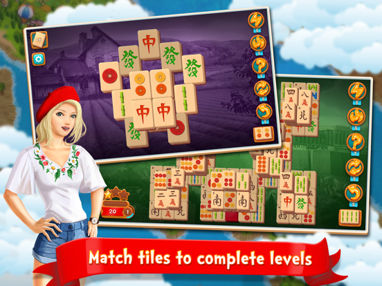 Mahjong Solitaire Puzzle Match iPad app afbeelding 1