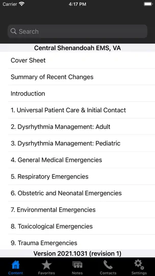 CSEMS Regional Protocols iPhone Screenshot 2