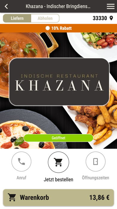 Khazana - Indischer Restaurant Screenshot