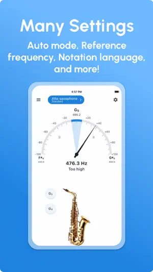 Saxophone Tuner - LikeTones screenshot 4