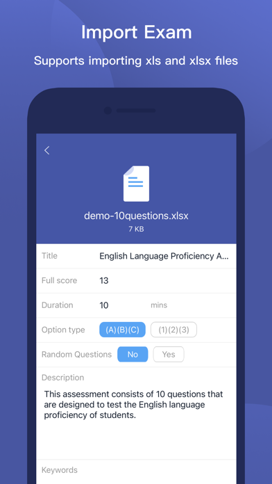 Screenshot #2 pour MTestM - An exam creator app