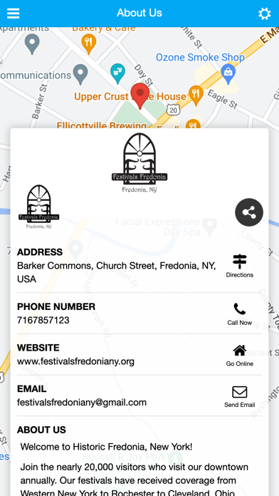 Festivals Fredonia App Screenshot