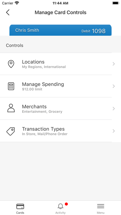 MAFCU CardManager Screenshot