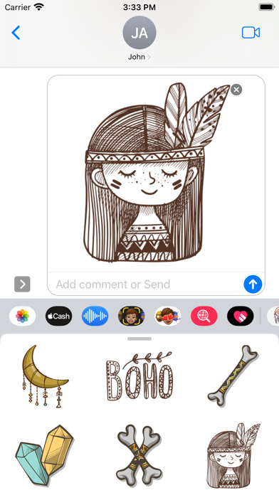 Boho Ornaments Spirit Stickers Screenshot
