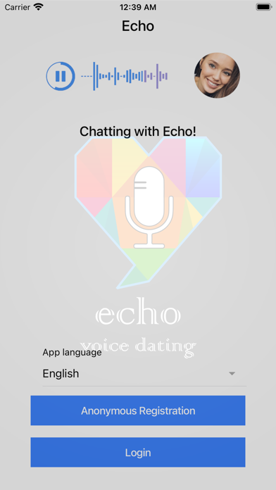 Echo | voice dating Screenshot