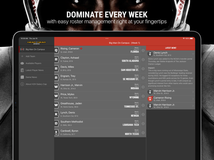 H2H College Football