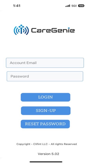 Screenshot 1 of CareGenie Vigil App