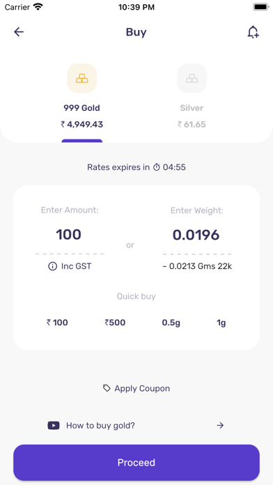 GoldLane - Buy Digital Gold Screenshot
