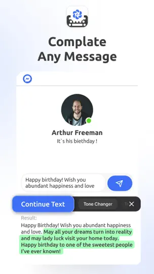 Скриншот AI Keyboard Pro - Type & Write на iPhone 6