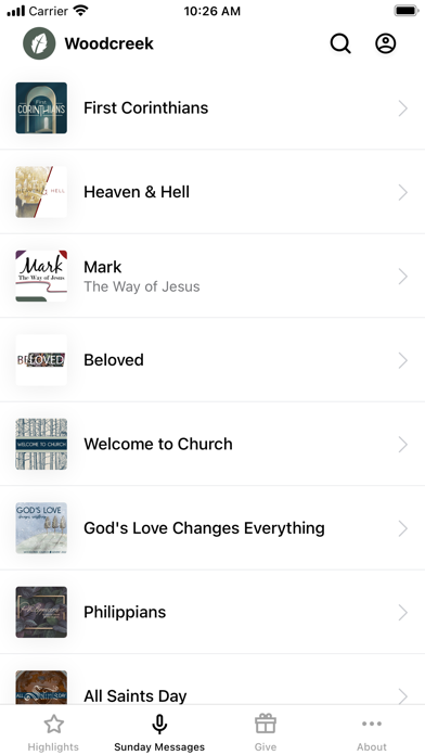 Woodcreek Church Screenshot