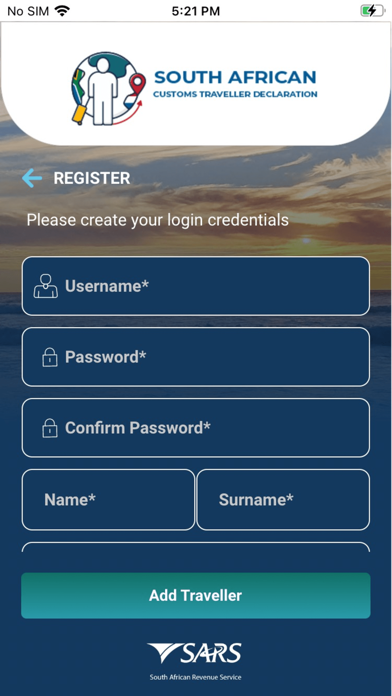 SA Traveller Management System Screenshot