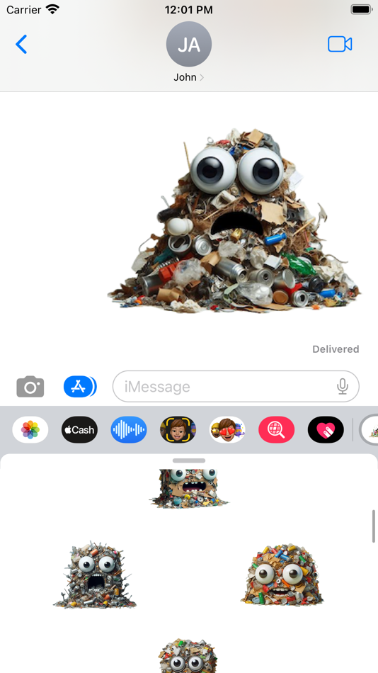 #5. Trash Pile Stickers (iOS) Podle: Paul Scott
