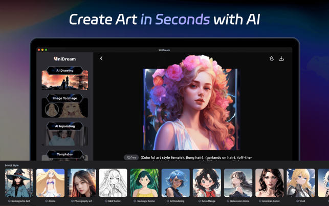 ‎AI Art Generator - Uni Dream Capture d'écran