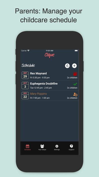 Clique Sitter Screenshot