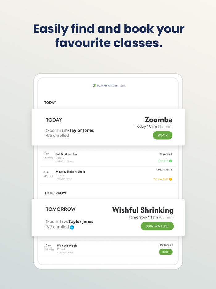 Raintree Athletic Club Virtual