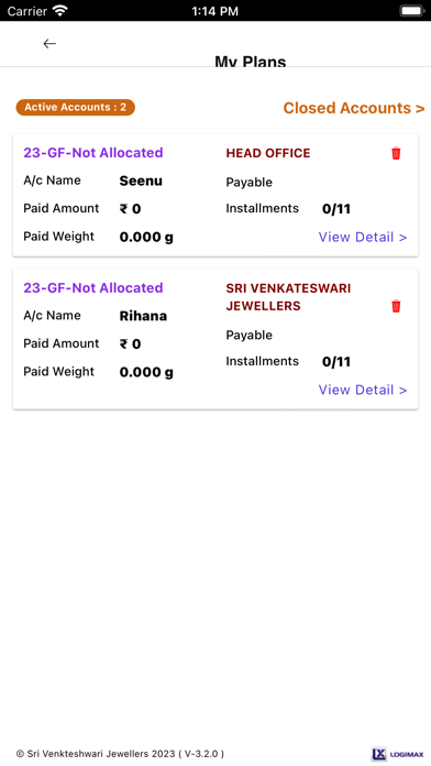 Sri Venkateswari jewellers Screenshot