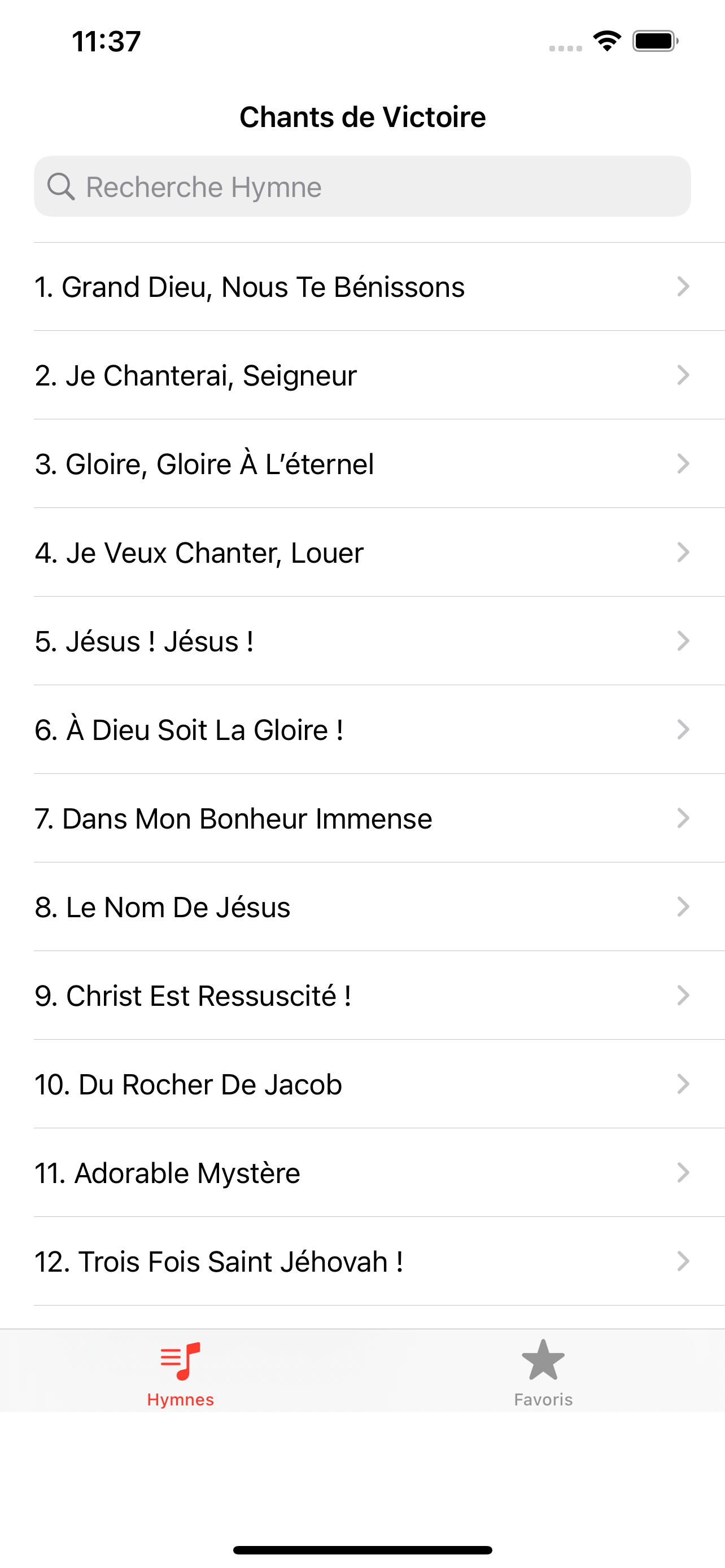 Chants de Victoire