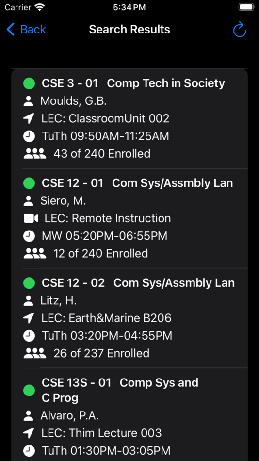 #2. UCSC Pisa Class Search (macOS) Podle: Advaith Jagathesan