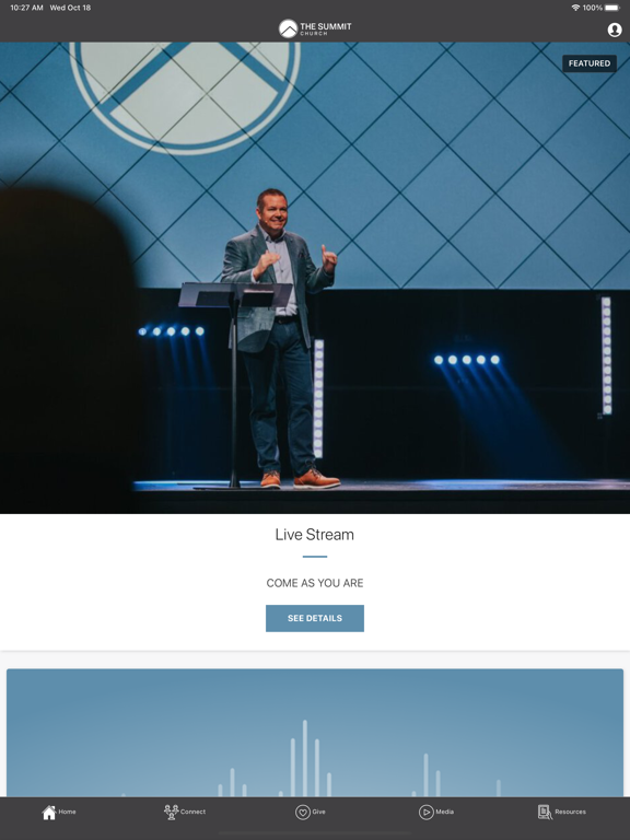 The Summit Church Lee's Summit iPad screenshot 1 - Lifestyle app