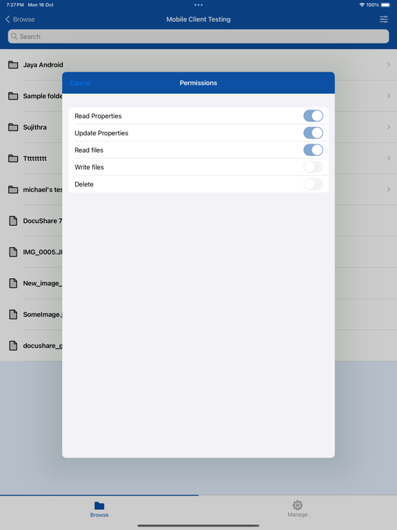 Xerox DocuShare iPad screenshot 7 - Productivity app
