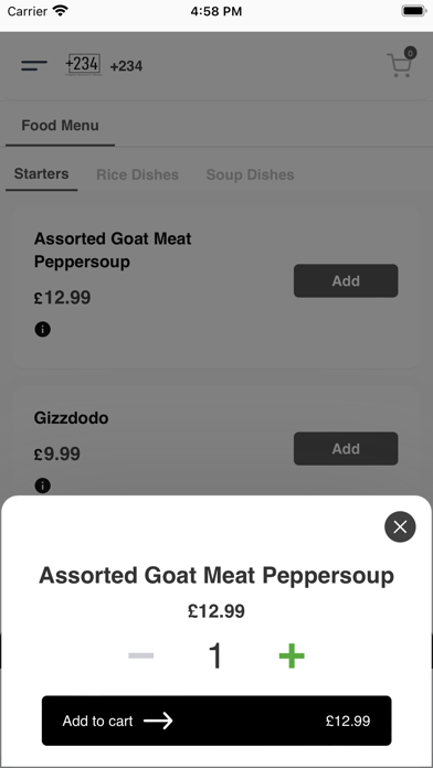 +234 Restaurant Screenshot