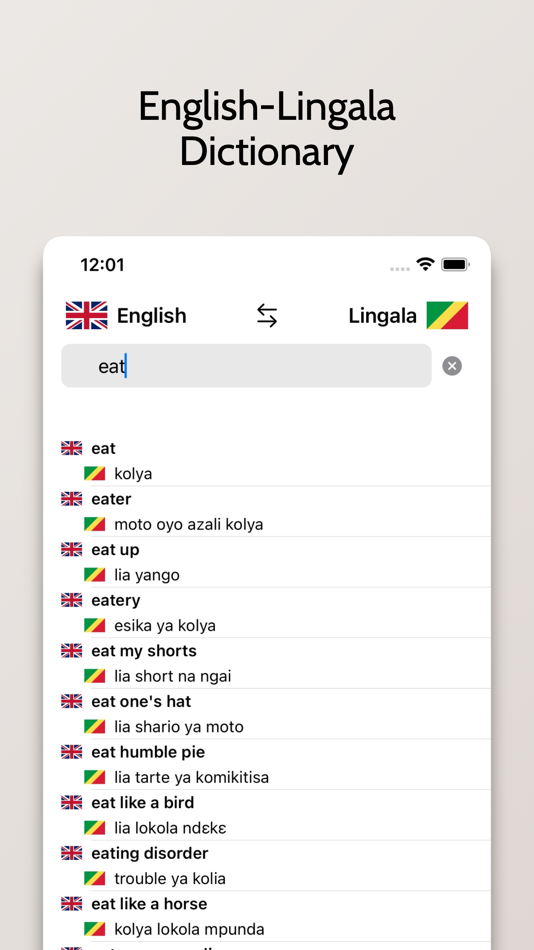 #1. Lingala-English Dictionary (iOS) Podle: FB PUBLISHING LLC
