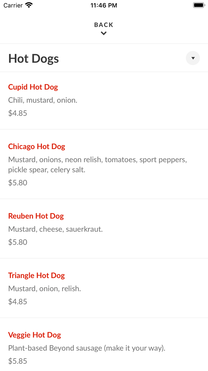 Cupids Hot Dogs