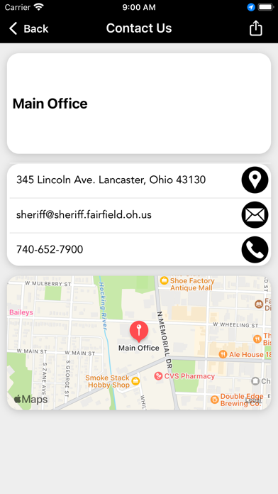 Fairfield County Sheriff Ohio Screenshot
