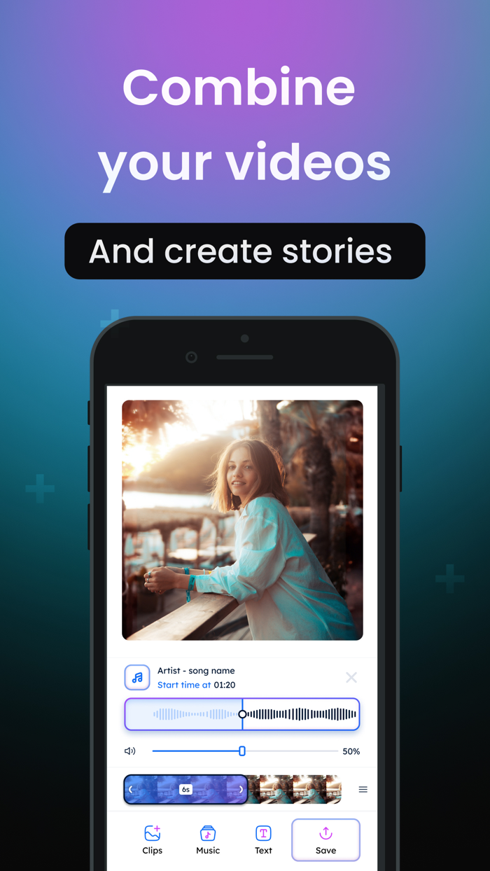Combine Videos Clip Slideshow