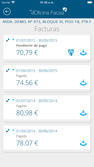 eOficina Facsa Screenshot
